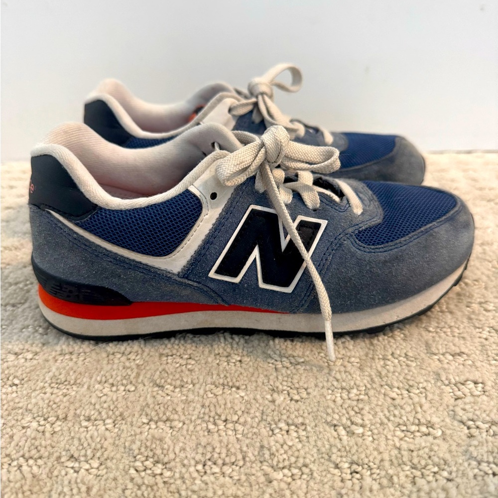 New Balance Kids' 574 Blue Sneakers size 2.5
